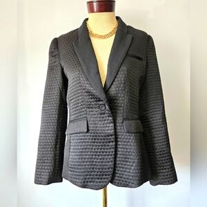 Linea Domani Black Textured Women's Blazer. Size 6